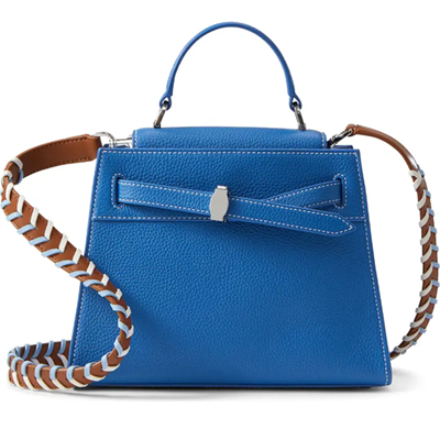 Coffee Break Pick: The Dash Top Handle Bag in Blue—Polish with a Pop